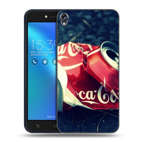 Дизайнерский силиконовый чехол для Asus ZenFone Live Coca-cola