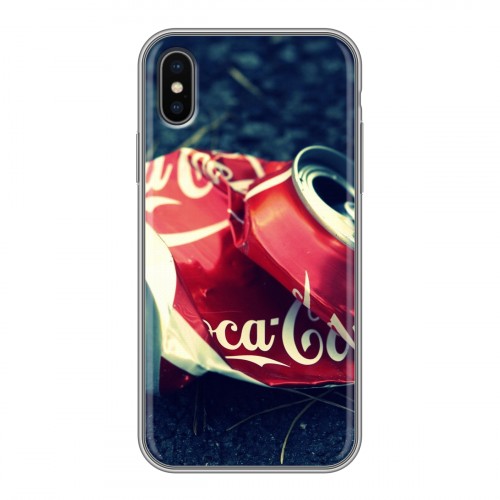 Дизайнерский силиконовый чехол для Iphone x10 Coca-cola