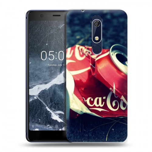 Дизайнерский пластиковый чехол для Nokia 5.1 Coca-cola