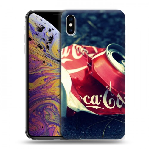 Дизайнерский силиконовый чехол для Iphone Xs Max Coca-cola