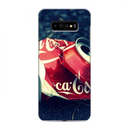 Дизайнерский пластиковый чехол для Samsung Galaxy S10 Plus Coca-cola