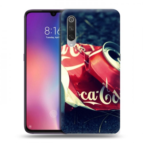 Дизайнерский силиконовый с усиленными углами чехол для Xiaomi Mi9 Coca-cola