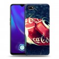 Дизайнерский силиконовый с усиленными углами чехол для OPPO A1k Coca-cola