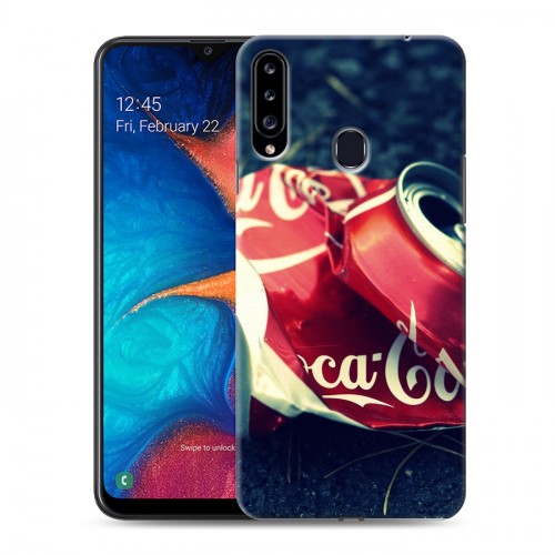 Дизайнерский пластиковый чехол для Samsung Galaxy A20s Coca-cola