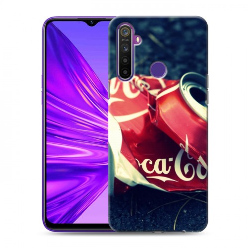 Дизайнерский силиконовый чехол для Realme 5 Coca-cola