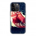 Дизайнерский силиконовый чехол для Iphone 14 Pro Coca-cola