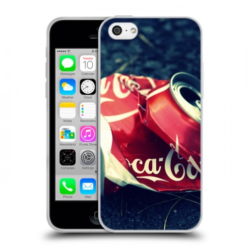 Дизайнерский пластиковый чехол для Iphone 5c Coca-cola