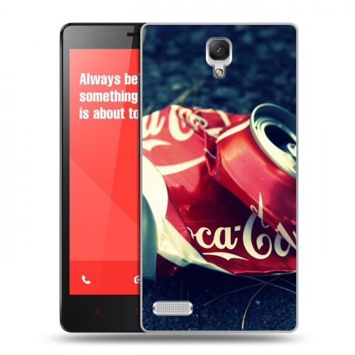 Дизайнерский силиконовый чехол для Xiaomi RedMi Note Coca-cola