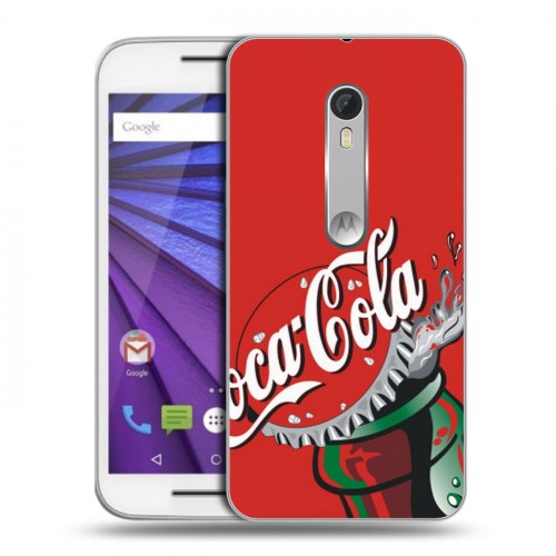 Дизайнерский пластиковый чехол для Lenovo Moto G Coca-cola