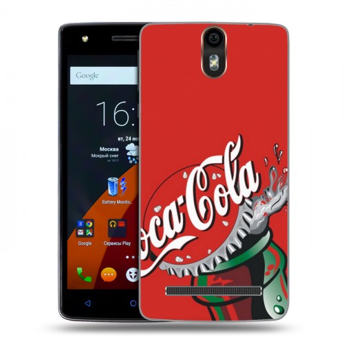 Дизайнерский силиконовый чехол для Wileyfox Storm Coca-cola