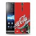 Дизайнерский пластиковый чехол для Sony Xperia S Coca-cola