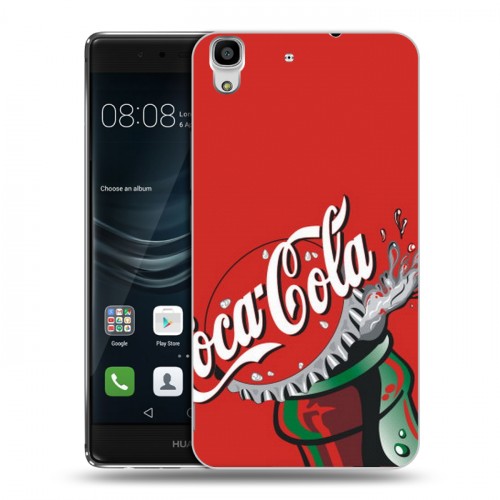 Дизайнерский пластиковый чехол для Huawei Y6II Coca-cola