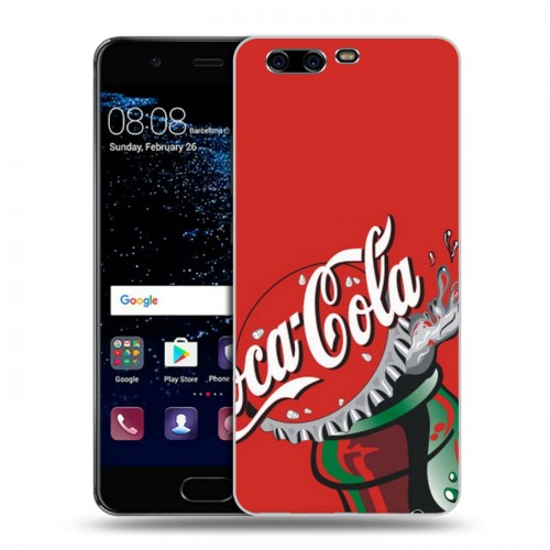 Дизайнерский пластиковый чехол для Huawei P10 Coca-cola