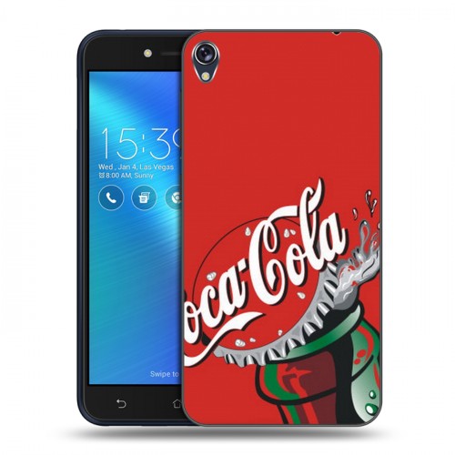 Дизайнерский силиконовый чехол для Asus ZenFone Live Coca-cola
