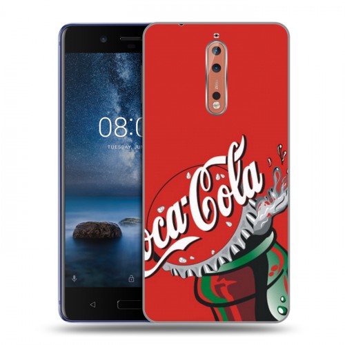 Дизайнерский пластиковый чехол для Nokia 8 Coca-cola