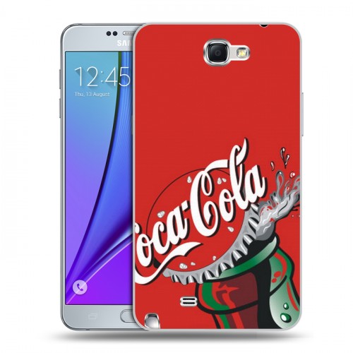 Дизайнерский пластиковый чехол для Samsung Galaxy Note 2 Coca-cola