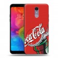 Дизайнерский пластиковый чехол для LG Q7 Coca-cola