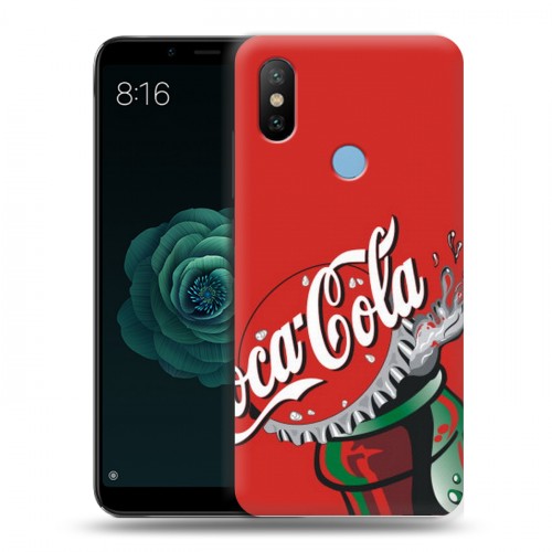 Дизайнерский силиконовый чехол для Xiaomi Mi A2 Coca-cola