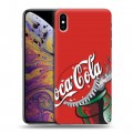 Дизайнерский силиконовый чехол для Iphone Xs Max Coca-cola