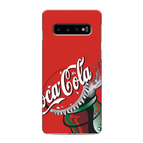 Дизайнерский силиконовый чехол для Samsung Galaxy S10 Coca-cola