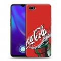 Дизайнерский силиконовый с усиленными углами чехол для OPPO A1k Coca-cola