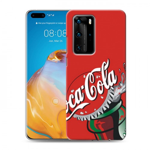 Дизайнерский пластиковый чехол для Huawei P40 Pro Coca-cola