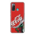 Дизайнерский силиконовый с усиленными углами чехол для Tecno Pouvoir 4 Coca-cola