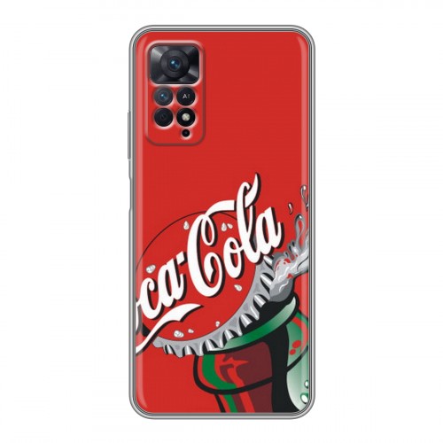 Дизайнерский силиконовый чехол для Xiaomi Redmi Note 11 Pro Coca-cola