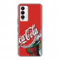 Дизайнерский силиконовый чехол для Tecno Camon 18 Coca-cola