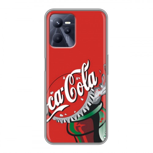 Дизайнерский силиконовый чехол для Realme C35 Coca-cola