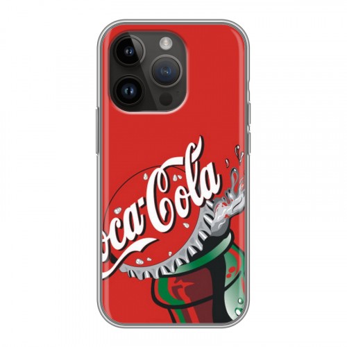 Дизайнерский силиконовый чехол для Iphone 14 Pro Coca-cola