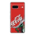 Дизайнерский силиконовый чехол для Google Pixel 7 Coca-cola