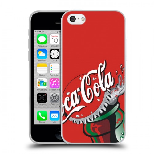 Дизайнерский пластиковый чехол для Iphone 5c Coca-cola