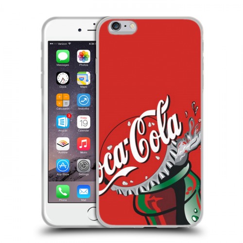 Дизайнерский силиконовый чехол для Iphone 6 Plus/6s Plus Coca-cola