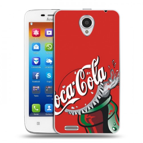 Дизайнерский пластиковый чехол для Lenovo S650 Ideaphone Coca-cola