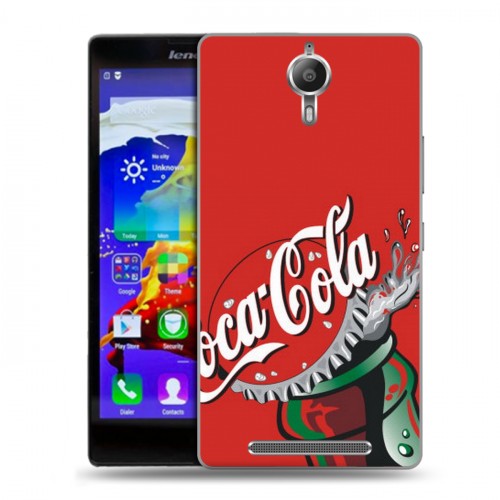 Дизайнерский пластиковый чехол для Lenovo P90 Coca-cola