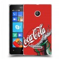 Дизайнерский пластиковый чехол для Microsoft Lumia 435 Coca-cola