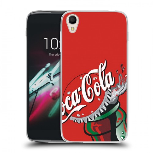 Дизайнерский пластиковый чехол для Alcatel One Touch Idol 3 (4.7) Coca-cola