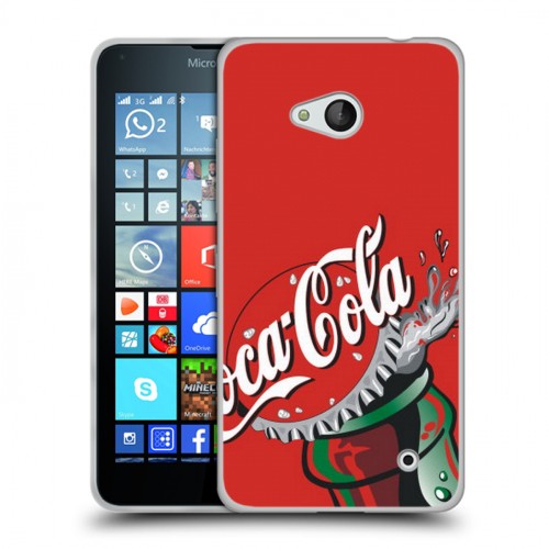 Дизайнерский силиконовый чехол для Microsoft Lumia 640 Coca-cola