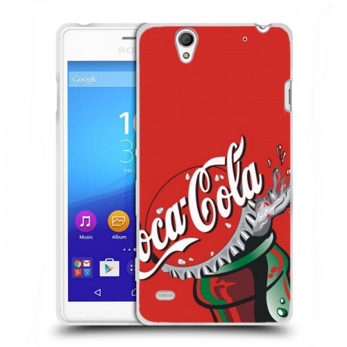 Дизайнерский пластиковый чехол для Sony Xperia C4 Coca-cola