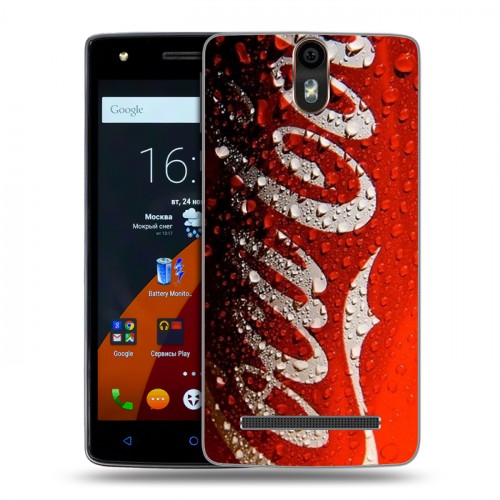 Дизайнерский силиконовый чехол для Wileyfox Storm Coca-cola