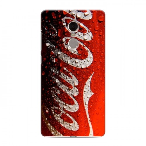 Дизайнерский силиконовый чехол для Xiaomi RedMi Note 4 Coca-cola