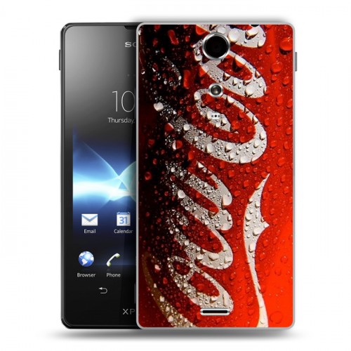 Дизайнерский пластиковый чехол для Sony Xperia TX Coca-cola