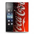 Дизайнерский пластиковый чехол для Sony Xperia acro S Coca-cola