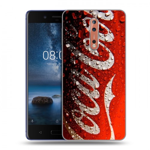 Дизайнерский пластиковый чехол для Nokia 8 Coca-cola