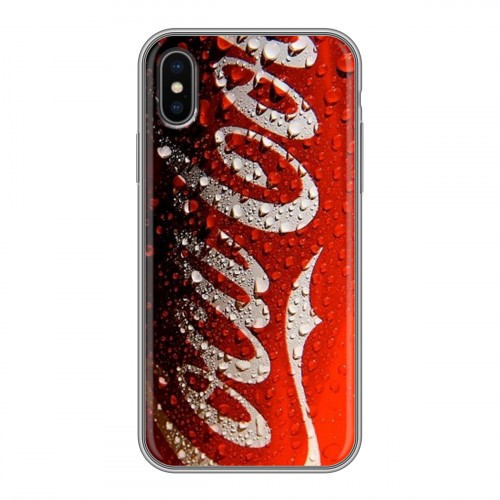 Дизайнерский силиконовый чехол для Iphone x10 Coca-cola