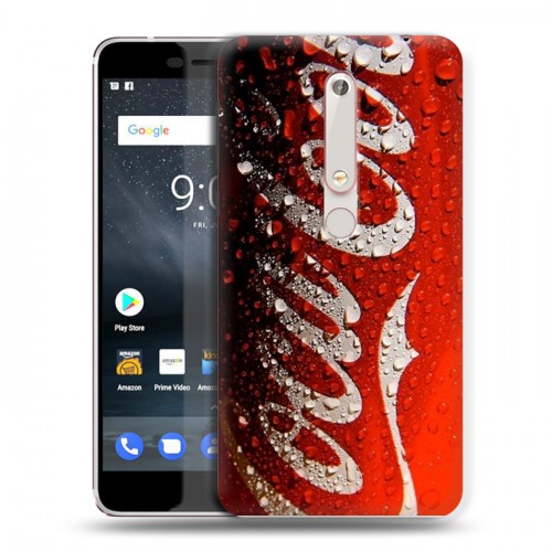 Дизайнерский пластиковый чехол для Nokia 6 (2018) Coca-cola