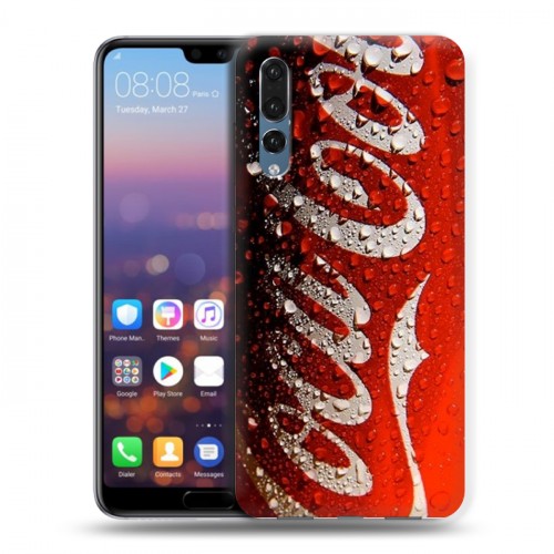 Дизайнерский силиконовый с усиленными углами чехол для Huawei P20 Pro Coca-cola