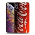 Дизайнерский силиконовый чехол для Iphone Xs Max Coca-cola