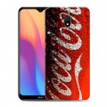 Дизайнерский силиконовый с усиленными углами чехол для Xiaomi RedMi 8A Coca-cola